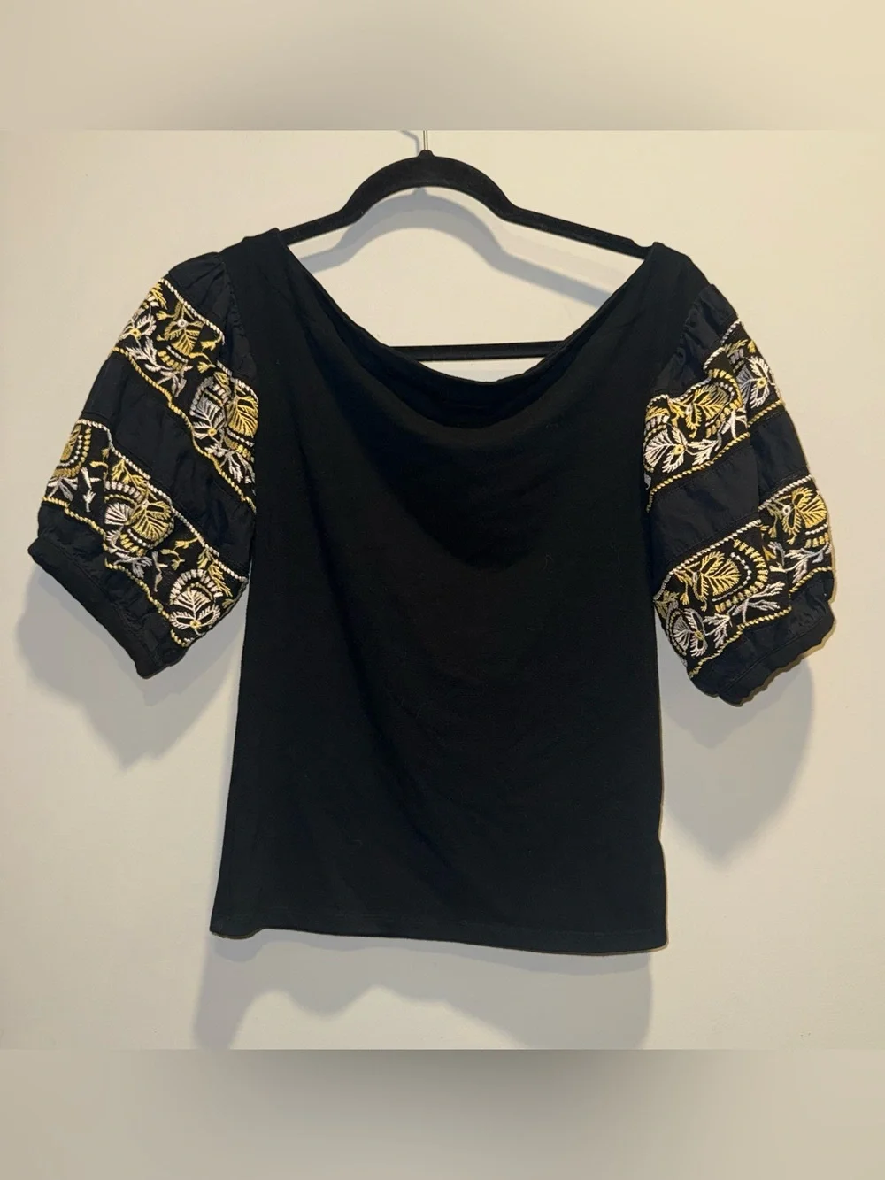 Free People Rock With It Embroidered Off-The-Shoulder